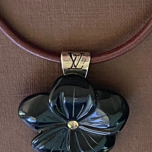 SOLD SOLD SOLD Auth Louis Vuitton Sterling Silver/Ceramic Flower/Crystal - Picture 2 of 4